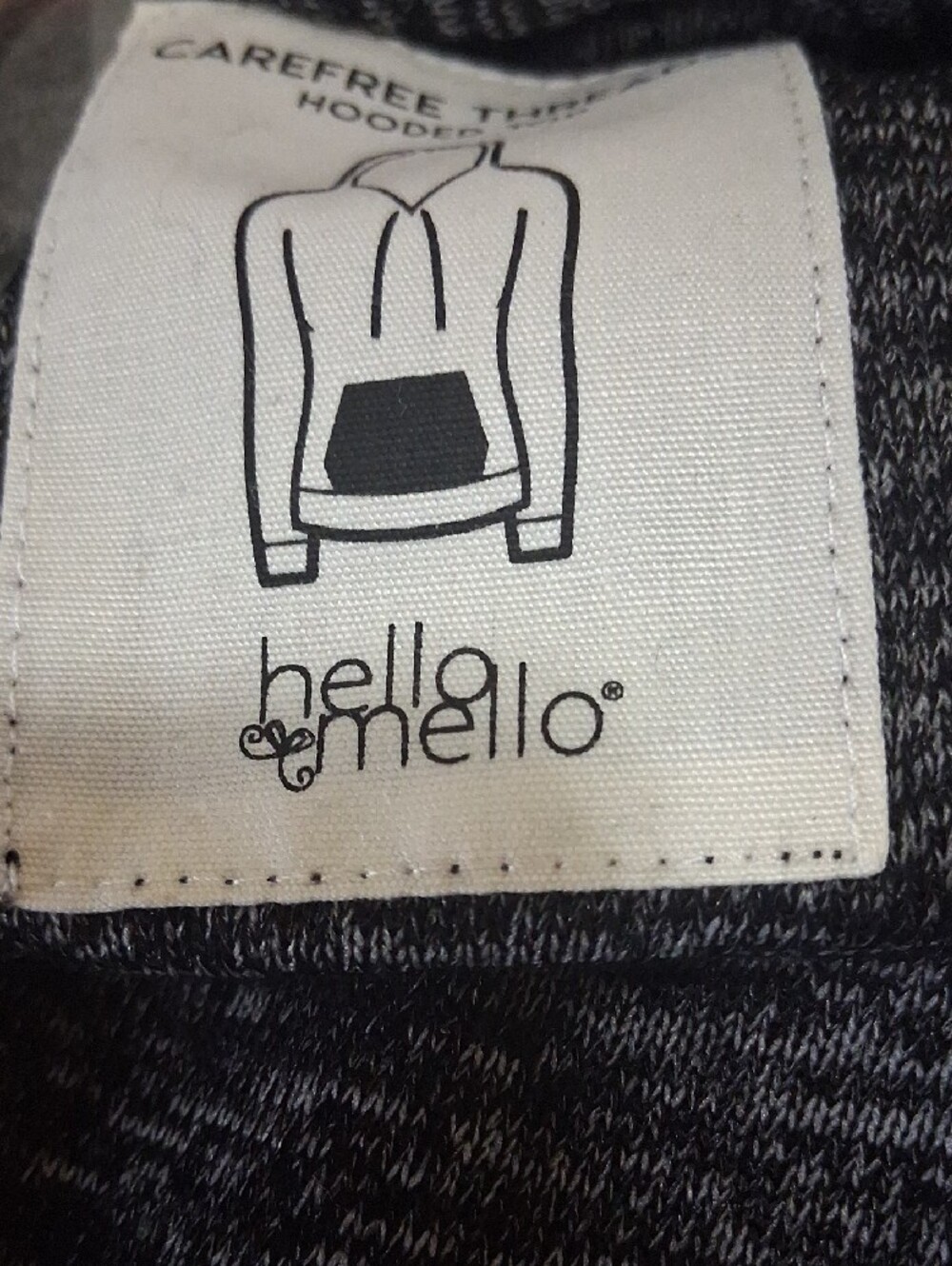 NWT Hello Mello Women Cozy Charcoal Cowl-Neck Sweater with Pink Accents Size XL - Picture 5 of 7